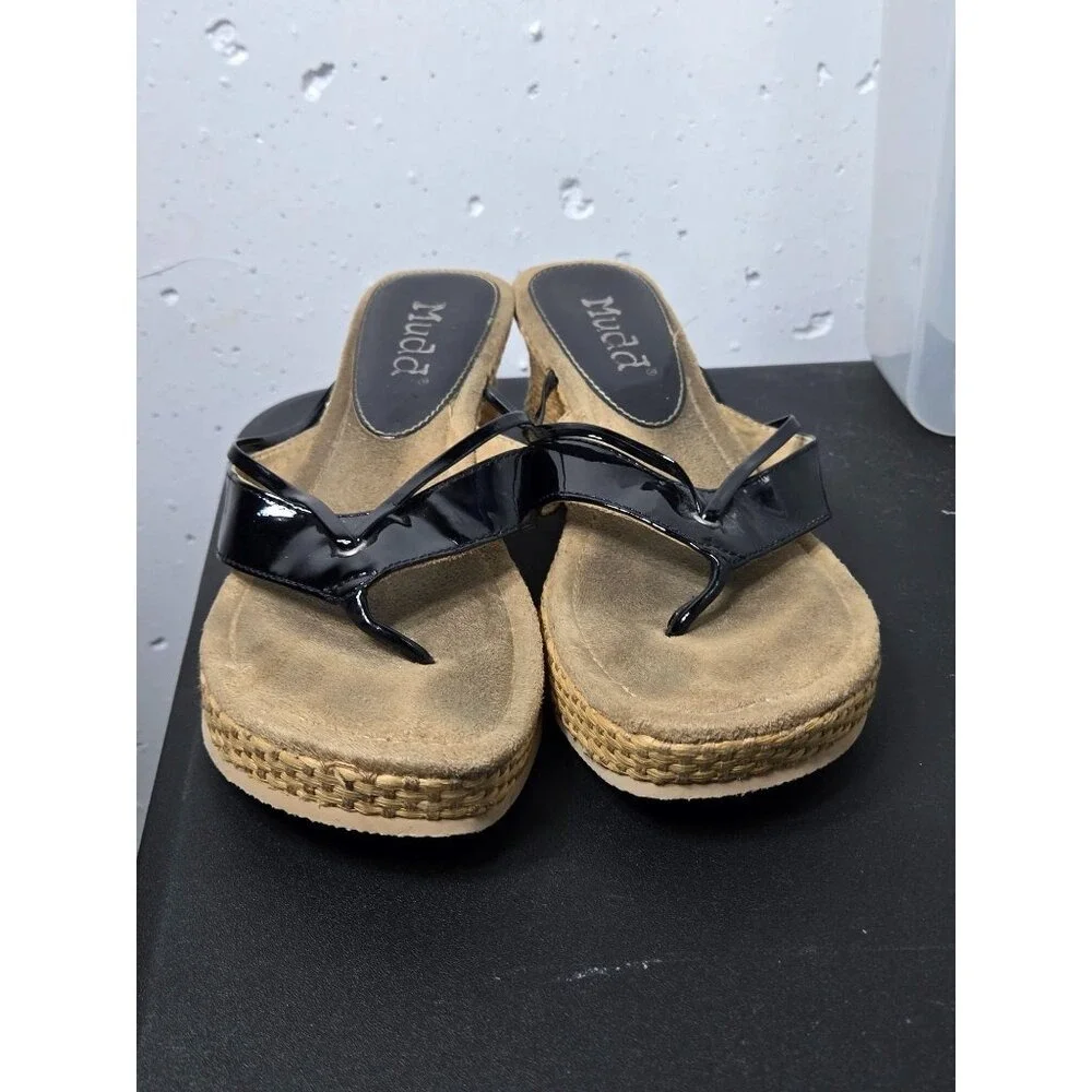 Mudd Womens Patent Juicy Chunky Sandals 10M Platform Chunky Y2K 2000s‎